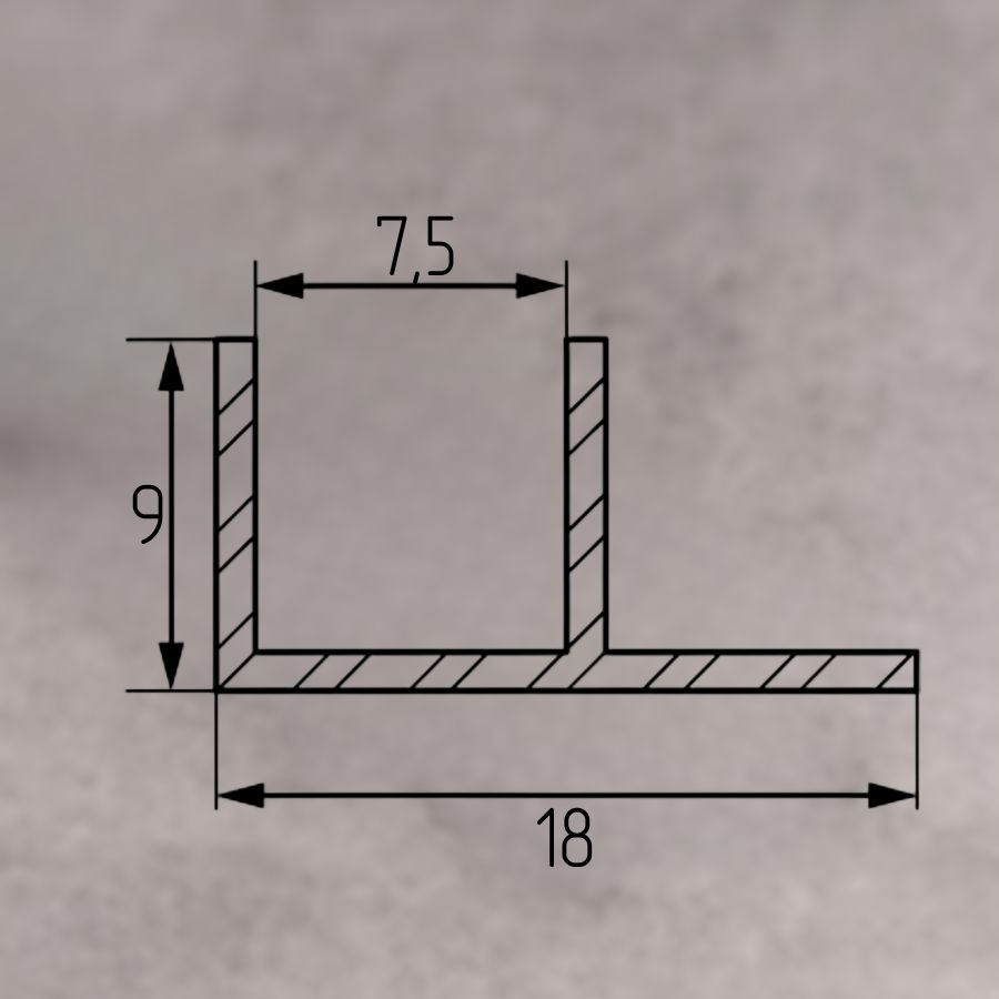 фото Планка д/панелей "Скиф" 6мм 600мм угловая