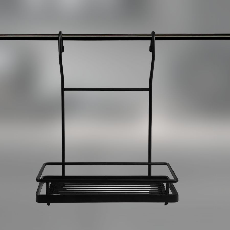фото Полка одинарная CWJ202F-3 ALBA 220х143х258мм Черный матовый