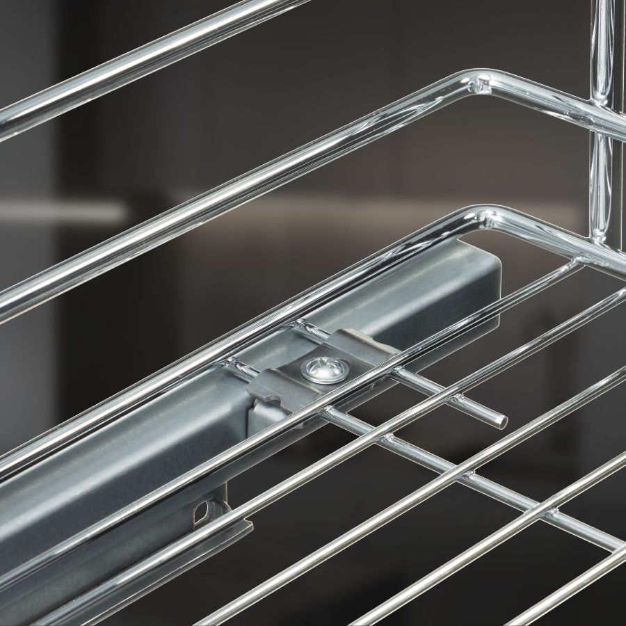 фото Выдвижная корзина двухуровневая в нижнюю базу 200 мм с доводчиком