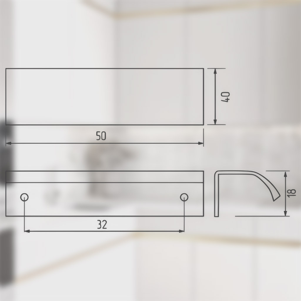 фото Ручка-скоба ТИТАН, 32/50 мм, золото матовое