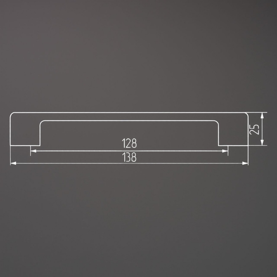 фото Ручка-скоба НИКС, 128 мм, черный матовый