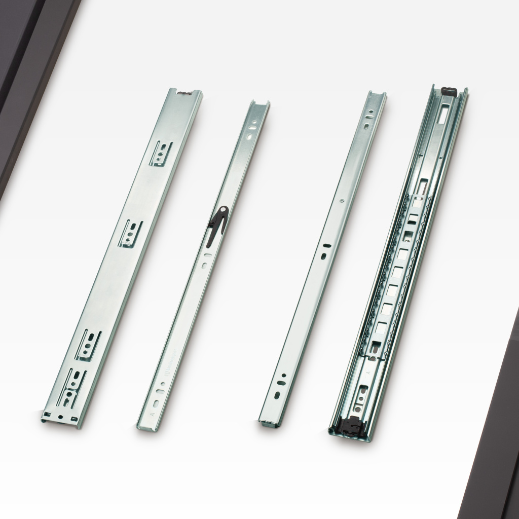 фото Шариковые направляющие полного выдвижения UNIHOPPER 500 мм H=45мм цинк