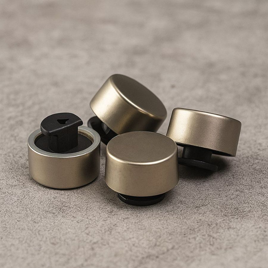 фото  Зеркалодержатель пластик Темпо D=17мм, Cатин/никель