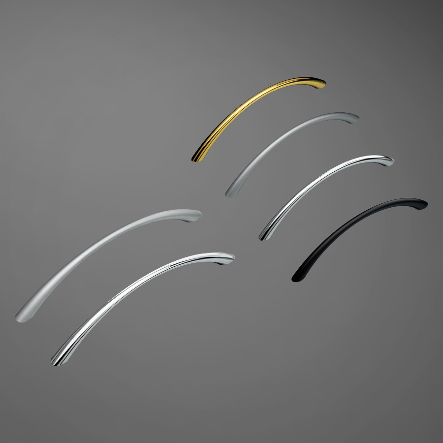 фото Ручка-скоба АРЕС, 96 мм, черный матовый