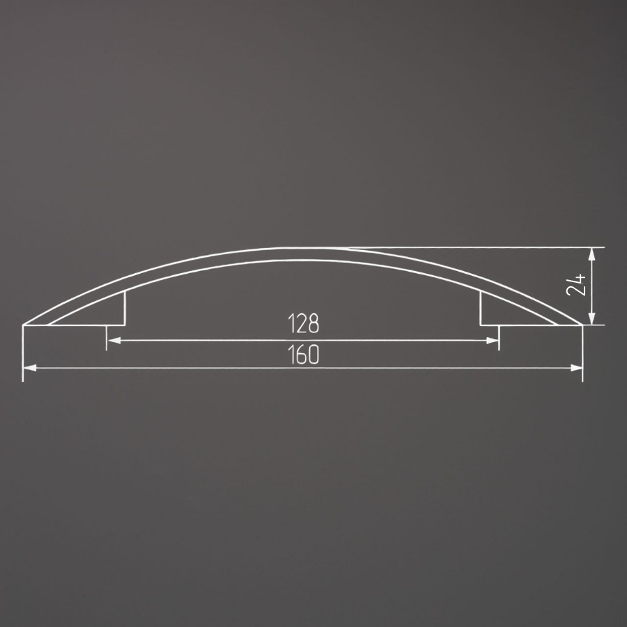 фото Ручка-скоба ЯСОН, 128 мм, хром глянцевый