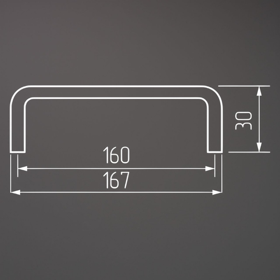 фото Ручка-скоба САРГАС, 160 мм, бронза полированная