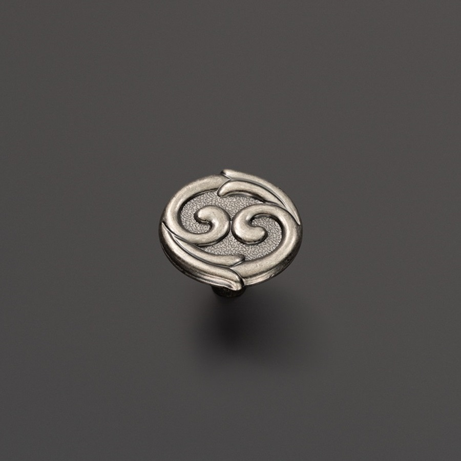 фото Ручка-кнопка ВЕНЕРА, серебро античное