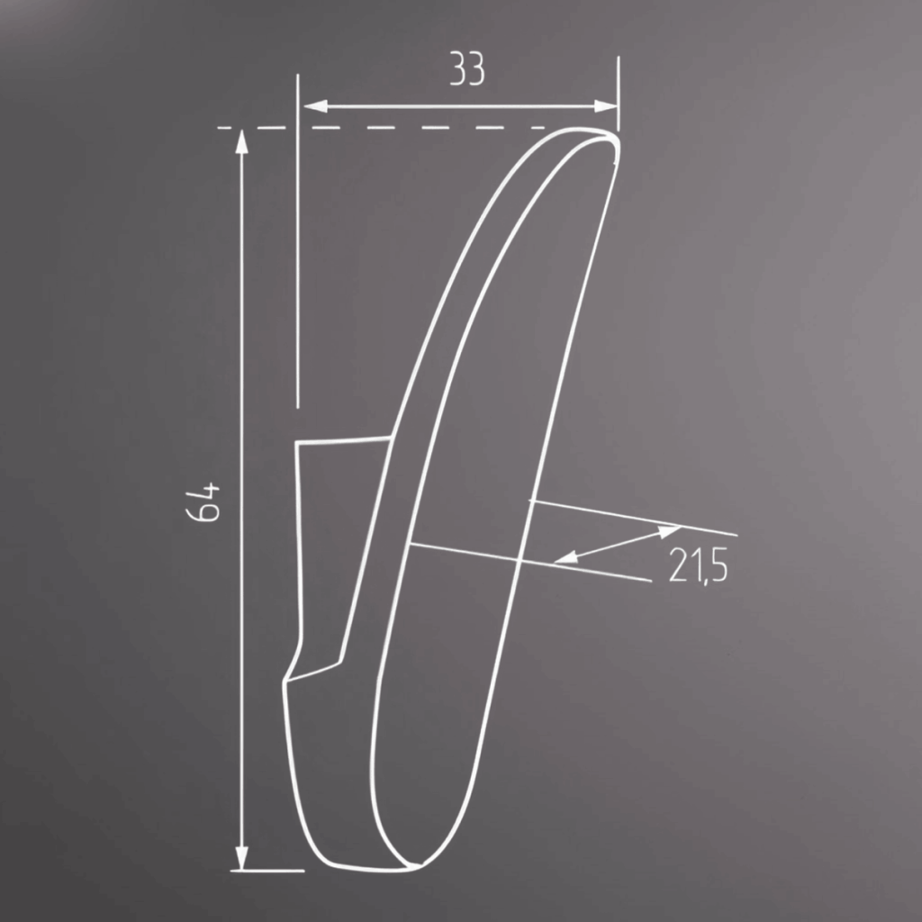 фото Крючок ЛОКИ однорожковый, никель матовый