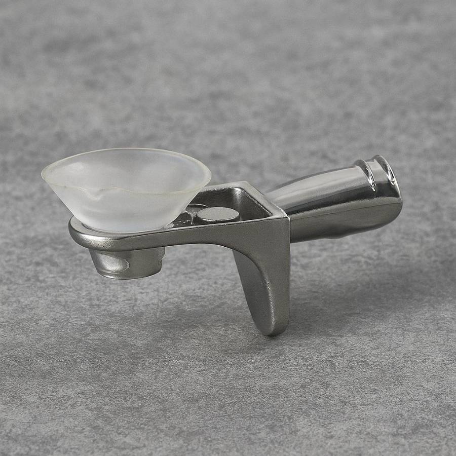 фото Полкодержатель Г-образный для стеклянной полки 5*8 с амортизатором