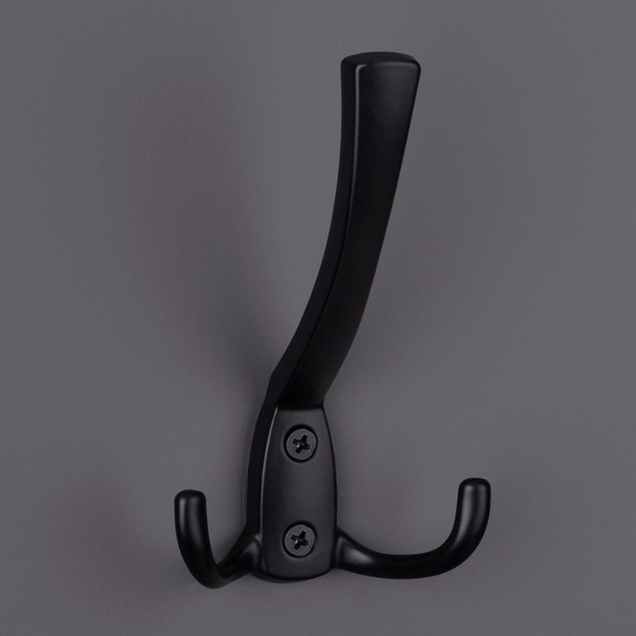 фото Крючок АПОЛО трехрожковый, черный матовый