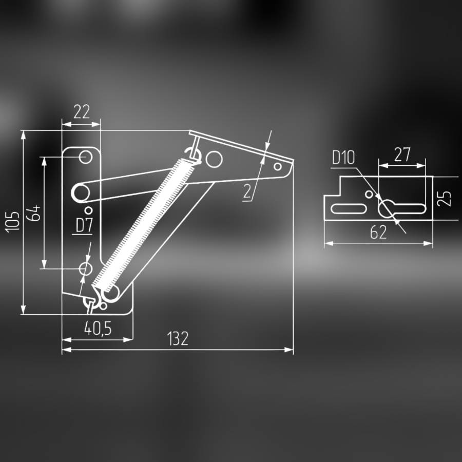 фото Кронштейн антресольный с пружиной Junior 20112.001 комплект