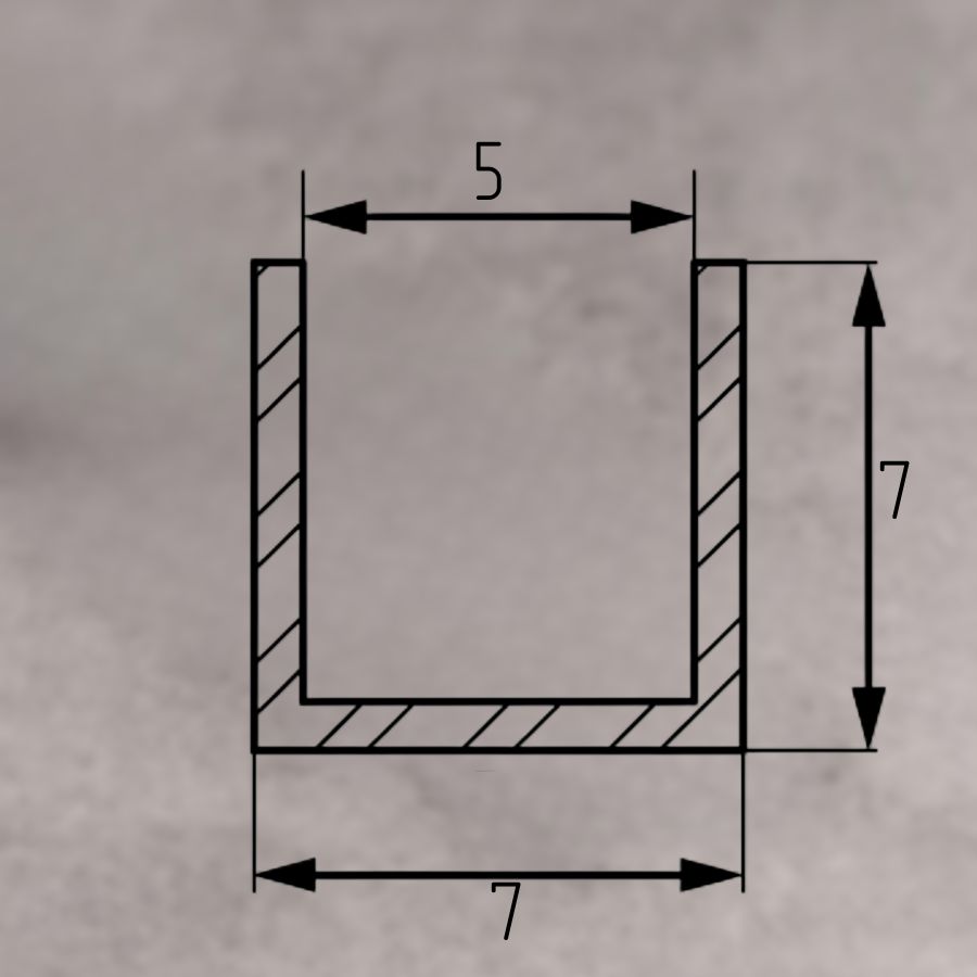 фото Планка д/панелей "Скиф" 4мм 1010 600мм торцевая