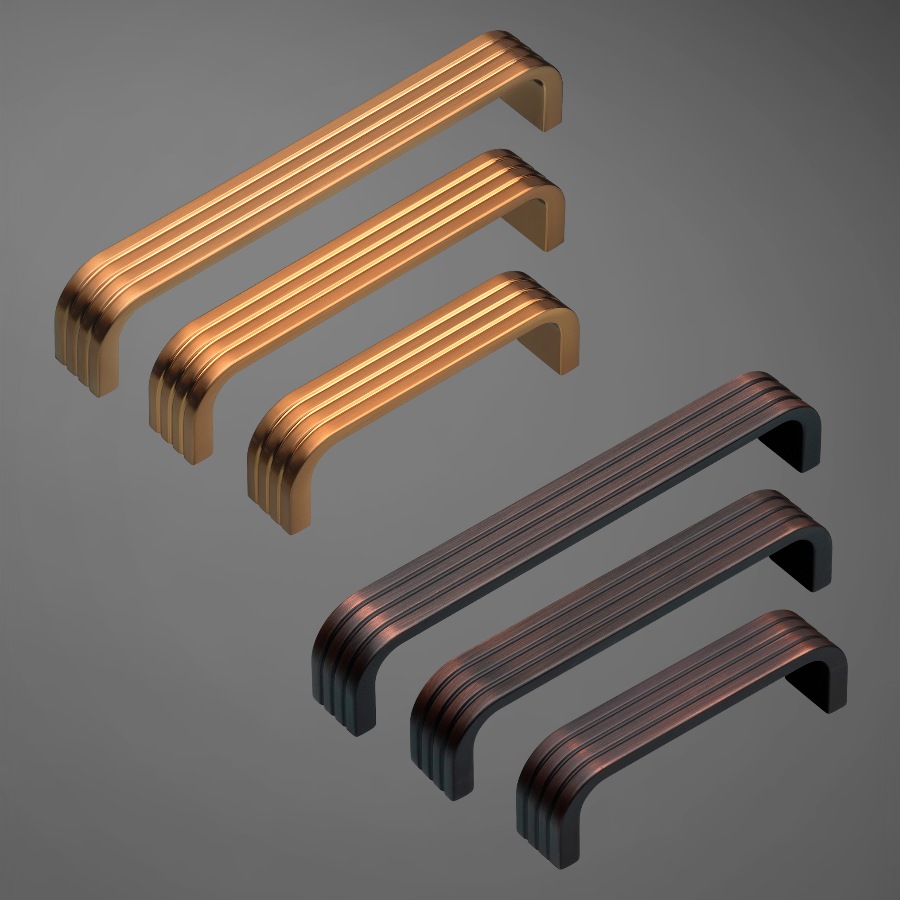 фото Ручка-скоба САРГАС, 128 мм, медь полированная