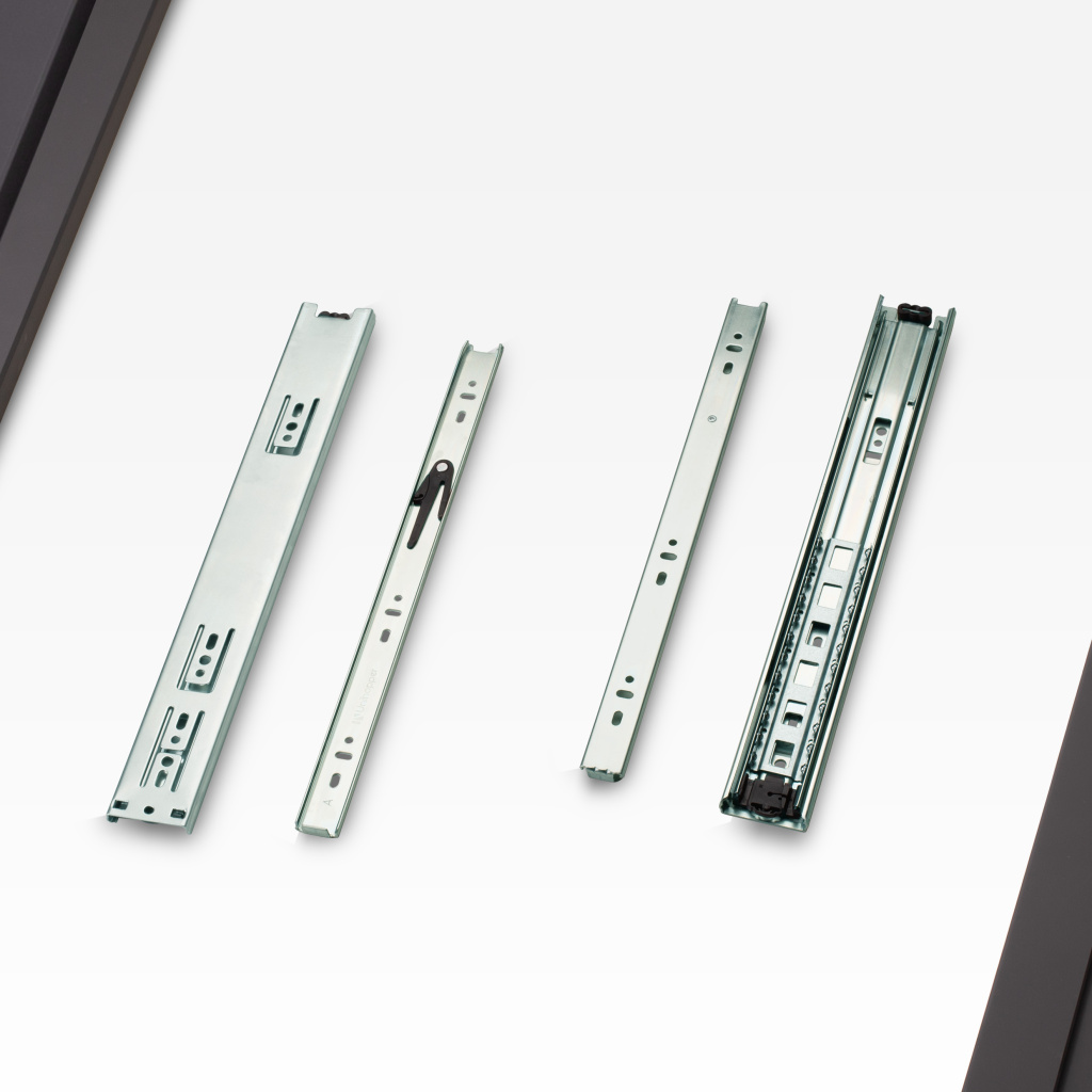 фото Шариковые направляющие полного выдвижения UNIHOPPER 350 мм H=45мм цинк