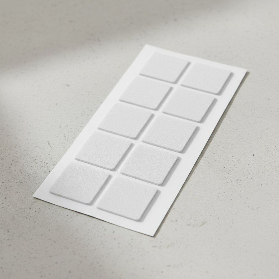 фото Подпятник войлочный 4х4 см (10 шт на листе) WEISS-A4040, цвет белый, Турция