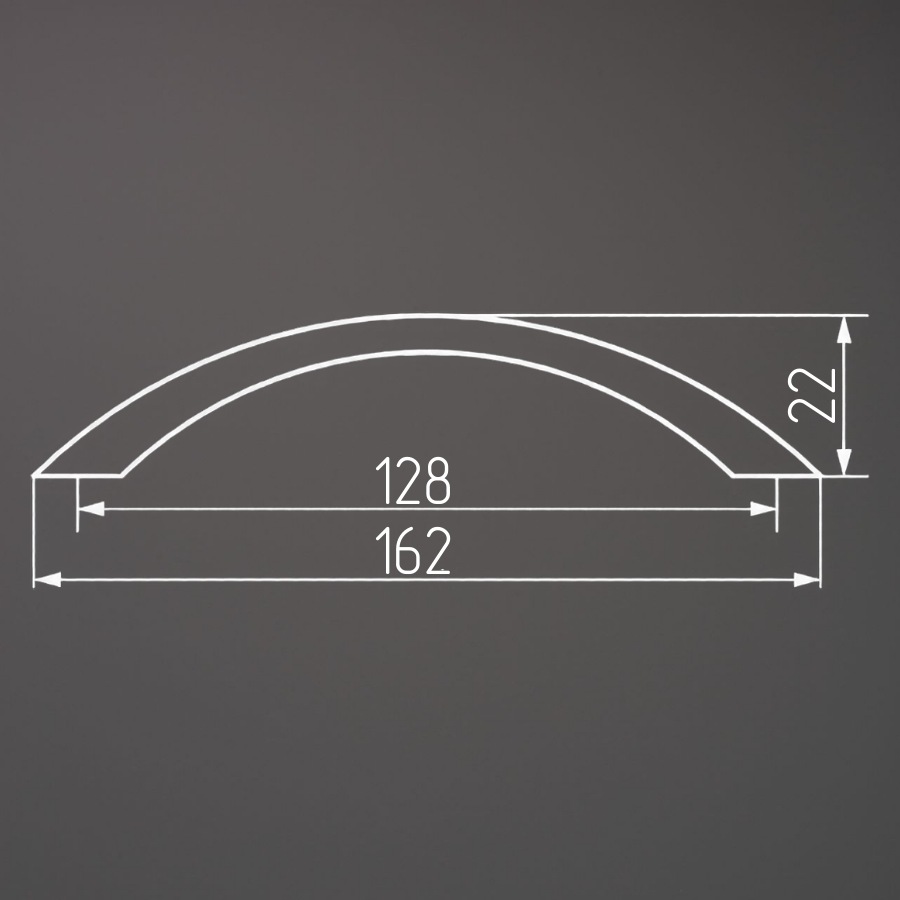 фото Ручка-скоба САРИН, 128 мм, хром матовый