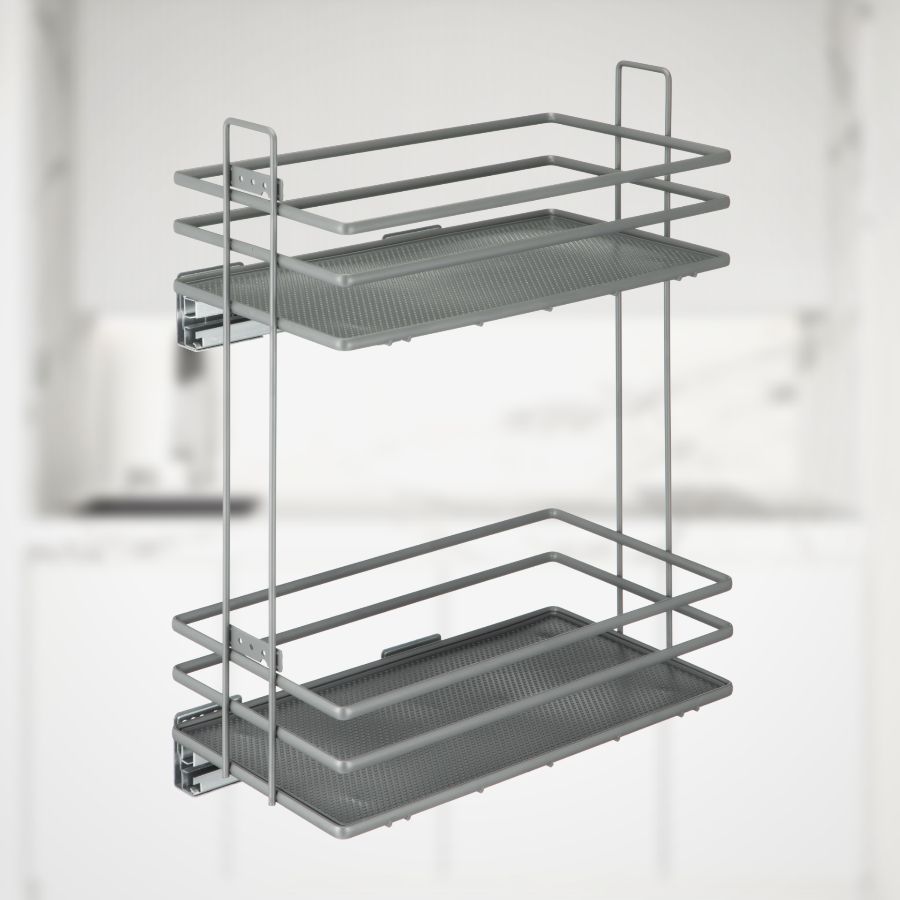 фото Выдвижная корзина VESPLINE двухуровневая в нижнюю базу 300 мм с доводчиком