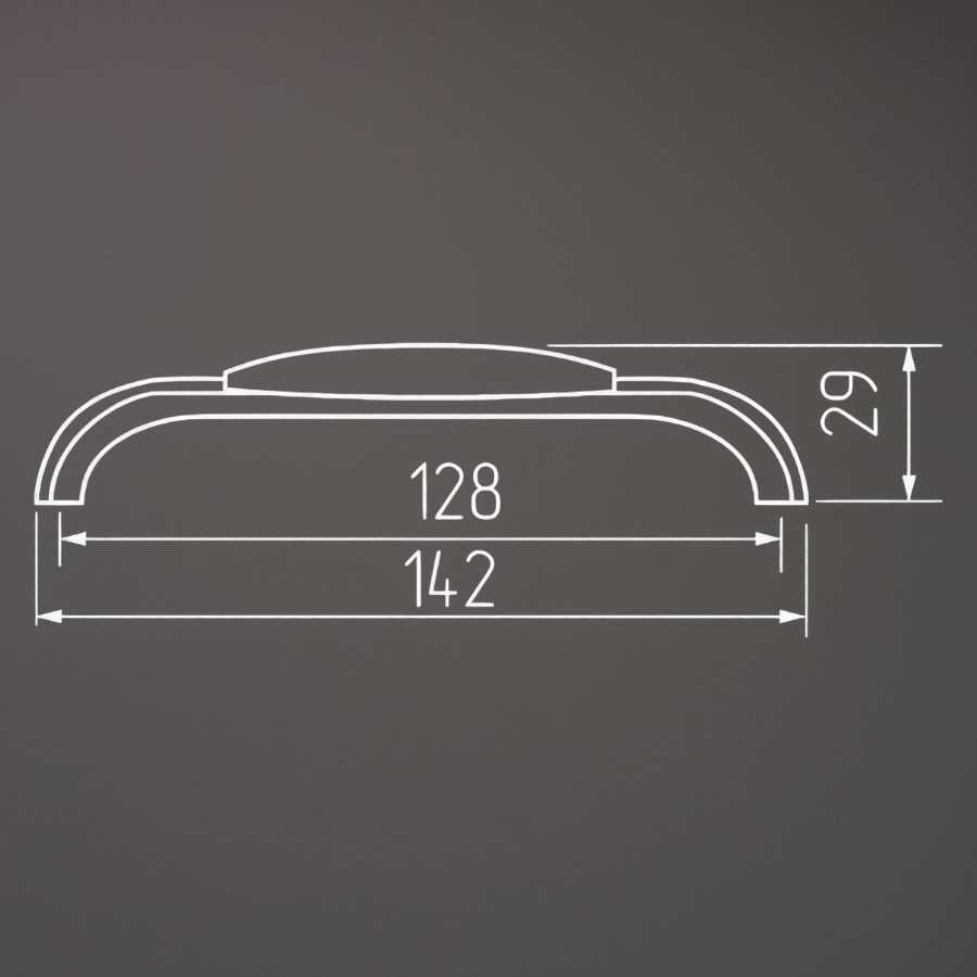 фото Ручка-скоба АИДА, 128 мм, серый матовый