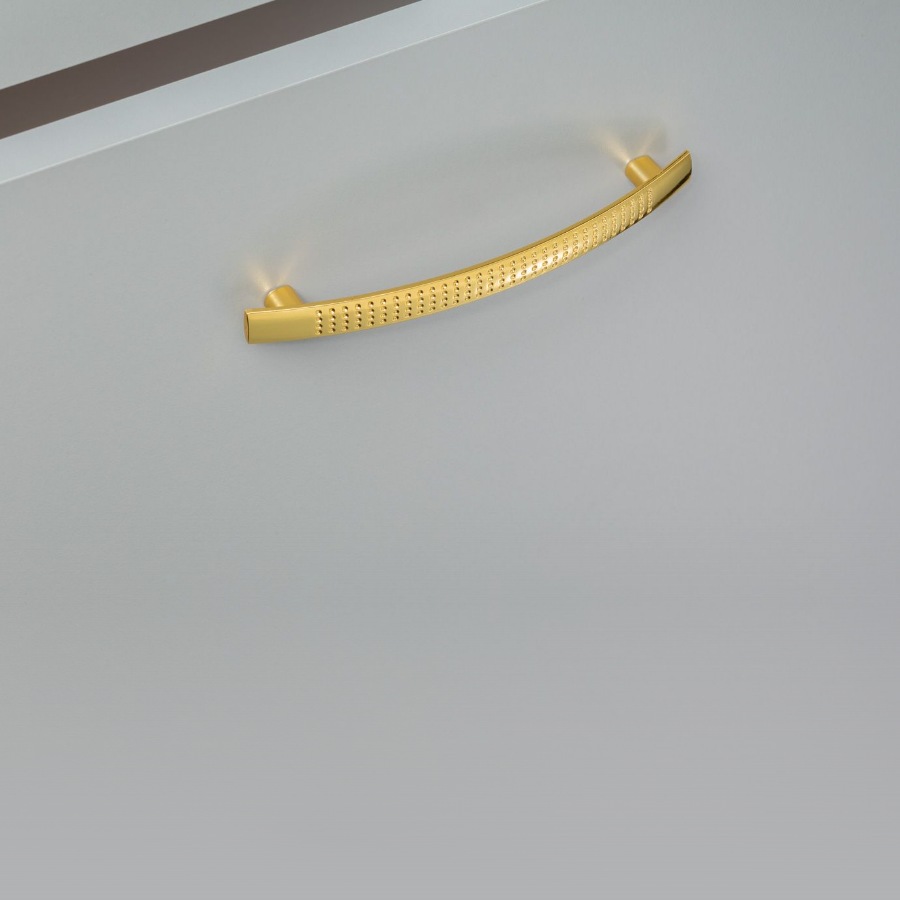 фото Ручка-скоба АЛЬНАИР, 128 мм, золото