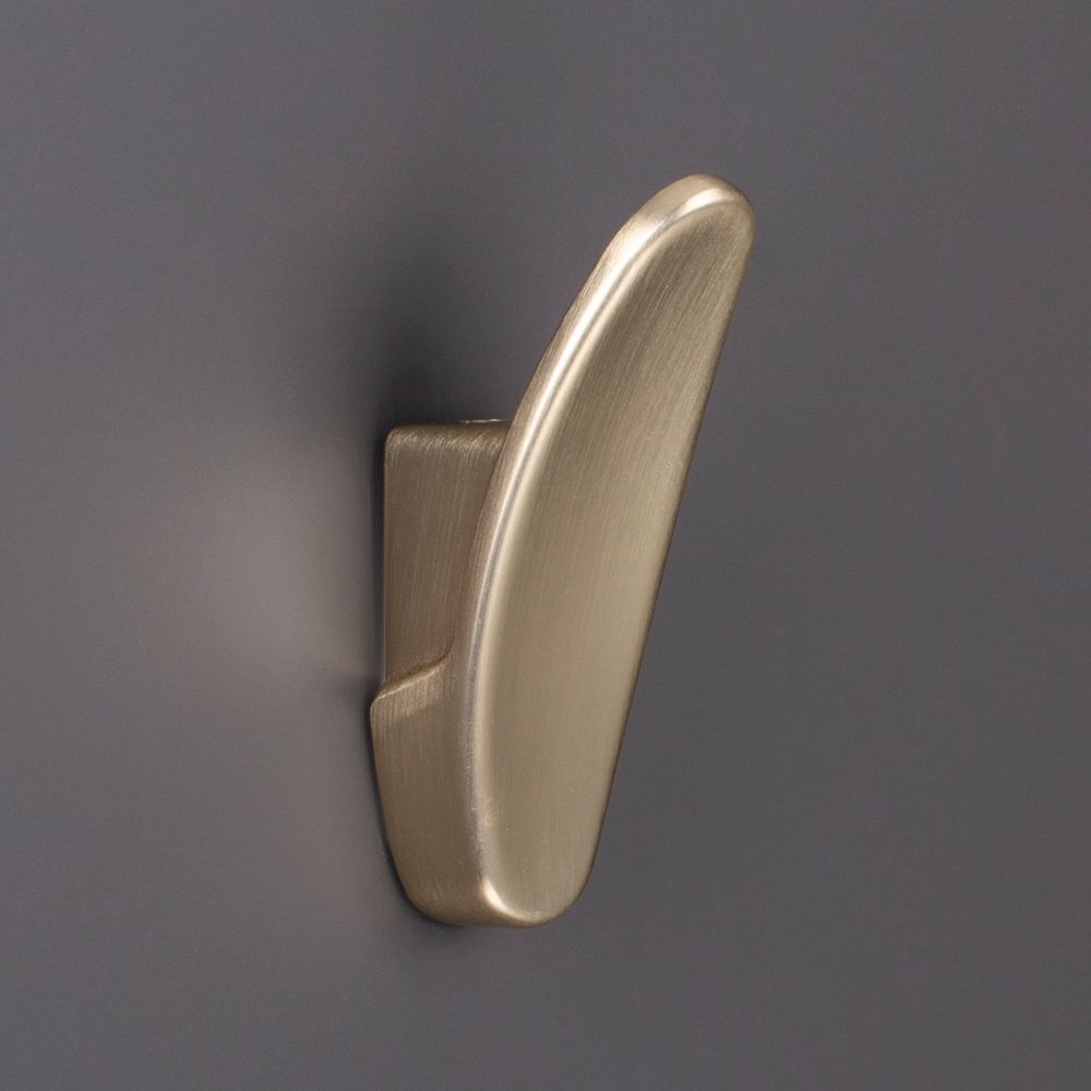 фото Крючок ЛОКИ однорожковый, золото браш