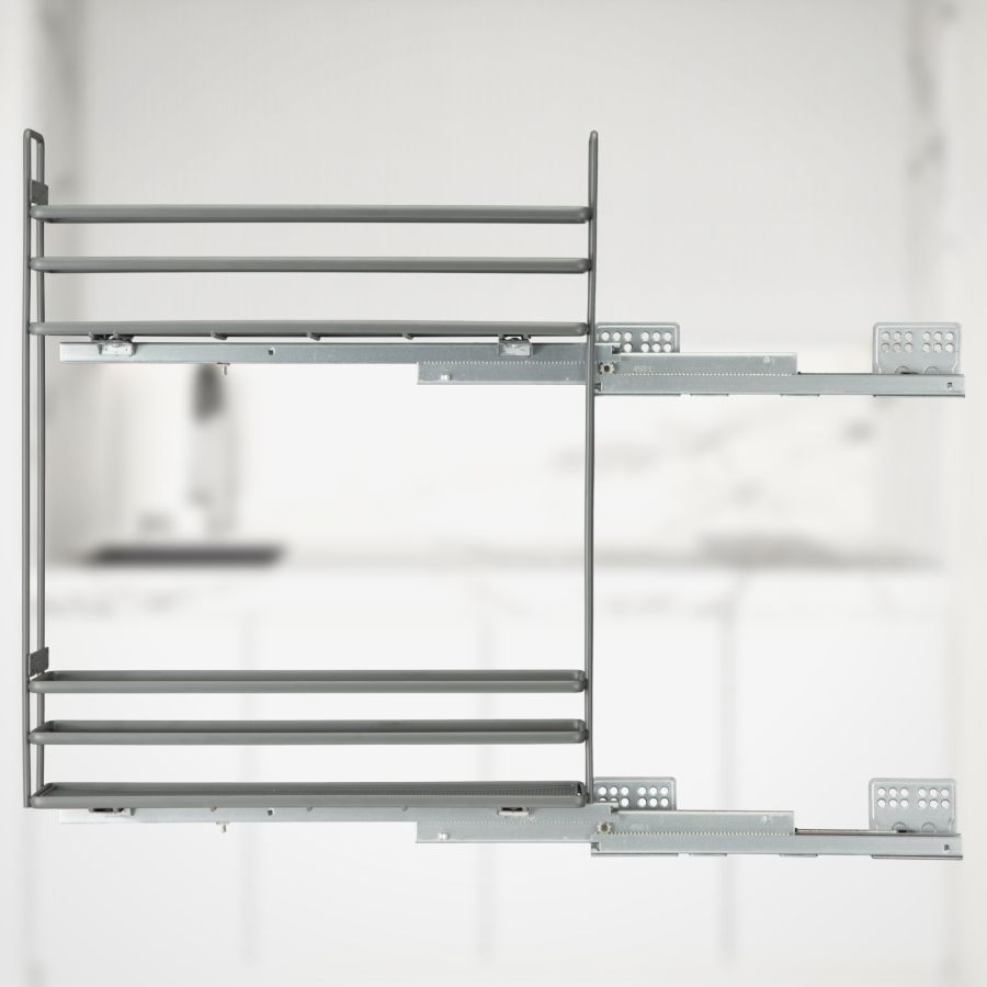 фото Выдвижная корзина VESPLINE двухуровневая в нижнюю базу 150 мм с доводчиком