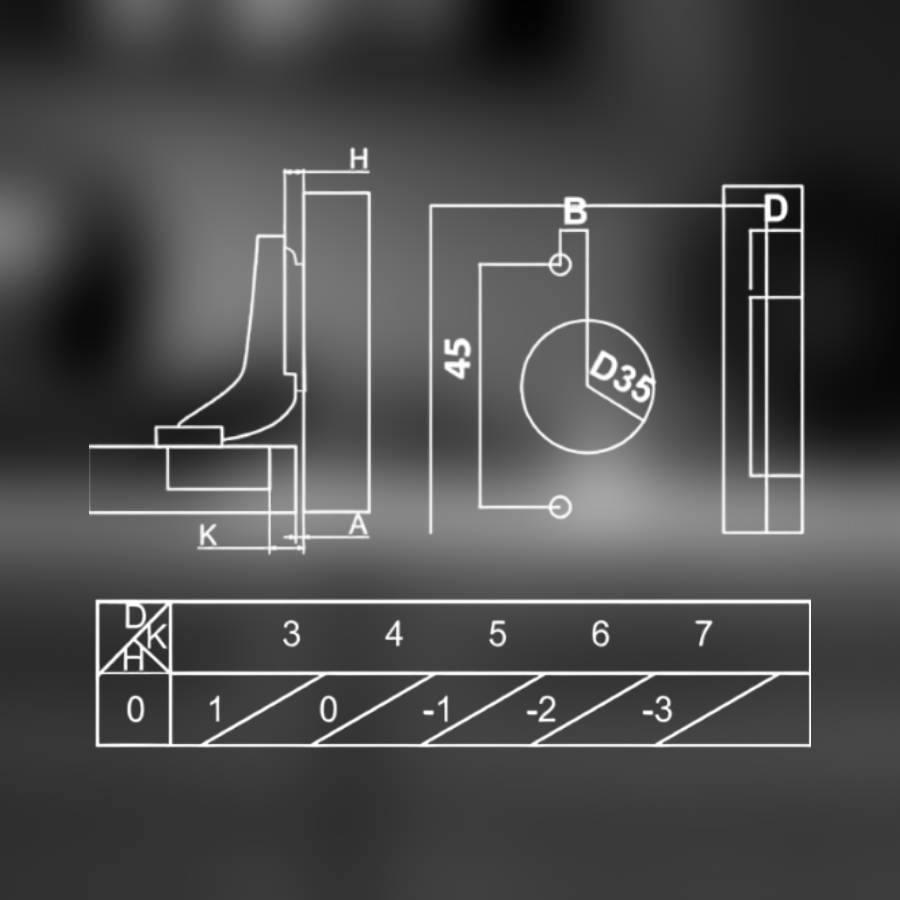 фото Петля вкладная MF Prima Top 3D, 45 мм, Clip-on, с доводчиком, мягкий ход, никель, в сборе, H=0