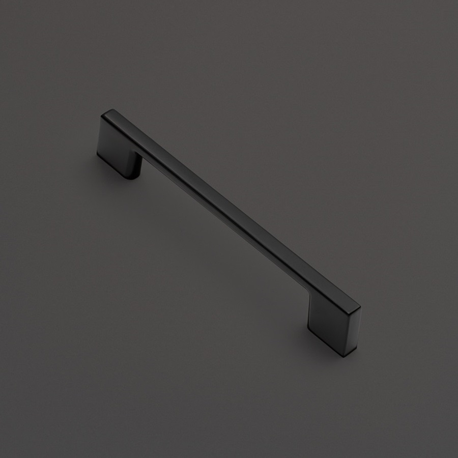 фото Ручка-скоба СИРИУС, 128 мм, черный матовый