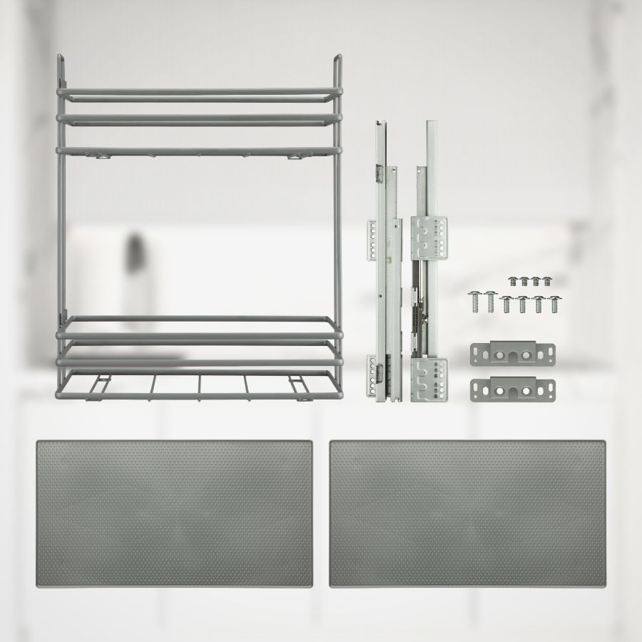 фото Выдвижная корзина VESPLINE двухуровневая в нижнюю базу 300 мм с доводчиком