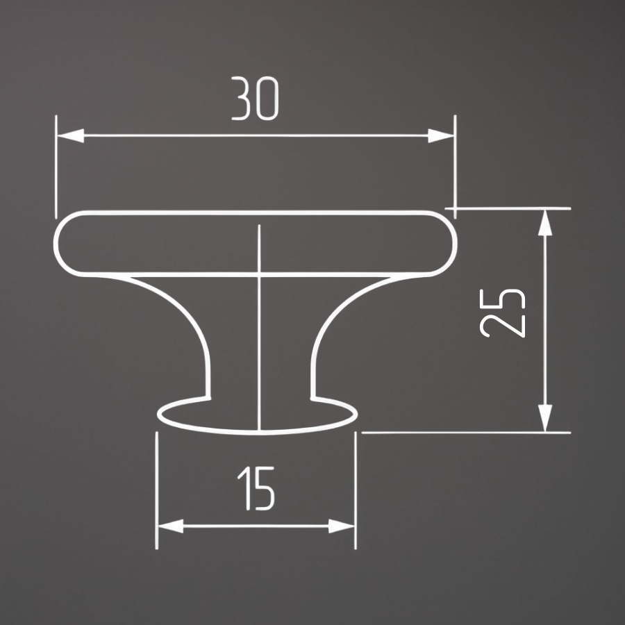 фото Ручка-кнопка МЕИССА, бронза античная