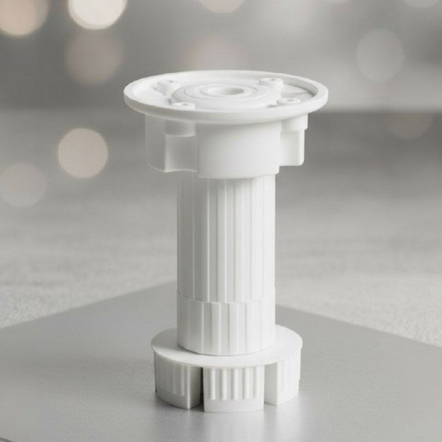 фото Опора кухонная 100-120мм, разборная, белая (без клипсы) под саморез