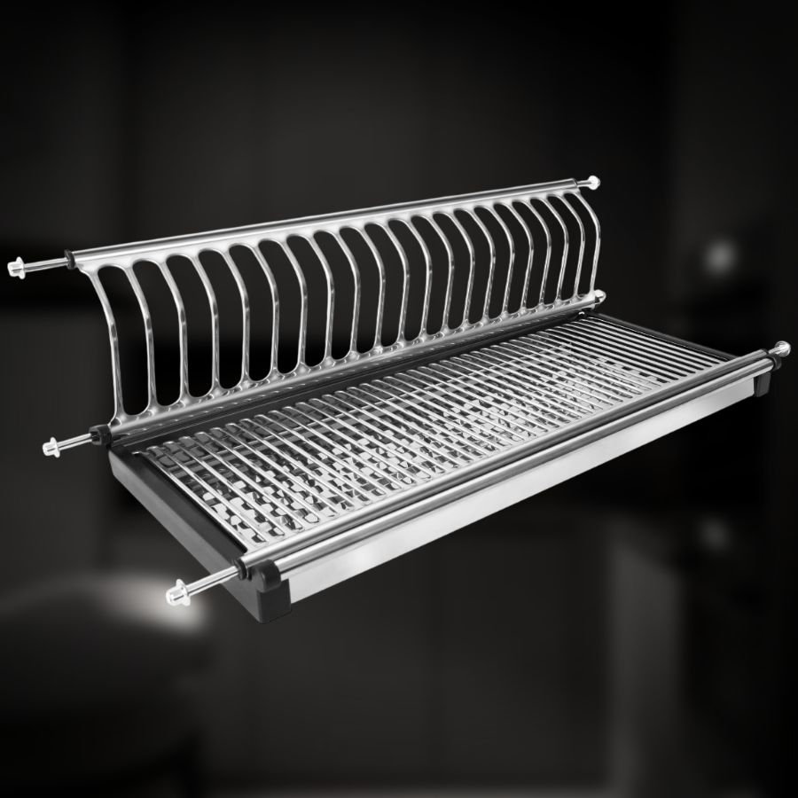 фото Посудосушитель одноуровневый из нержавеющей стали в шкаф 600 мм