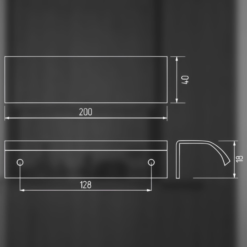 фото Ручка-скоба TITAN, 128/200 мм, хром матовый
