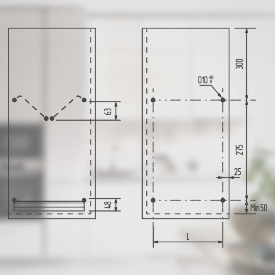 фото Посудосушитель черный из нержавеющей стали в шкаф 400 мм