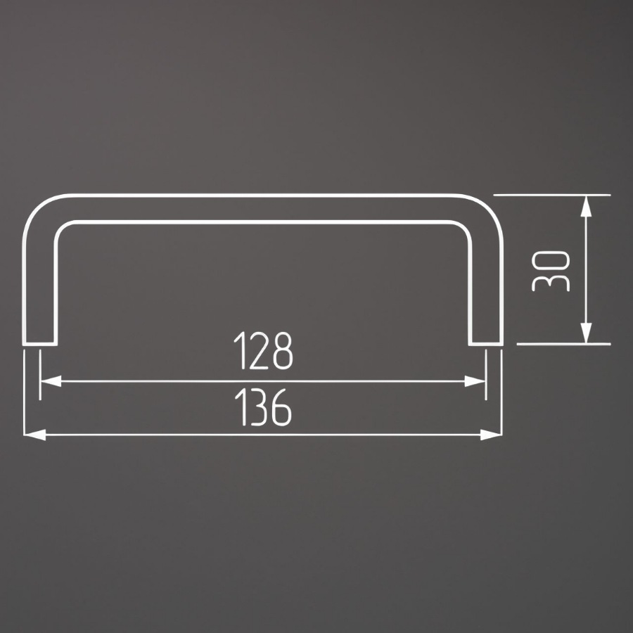фото Ручка-скоба САРГАС, 128 мм, медь полированная