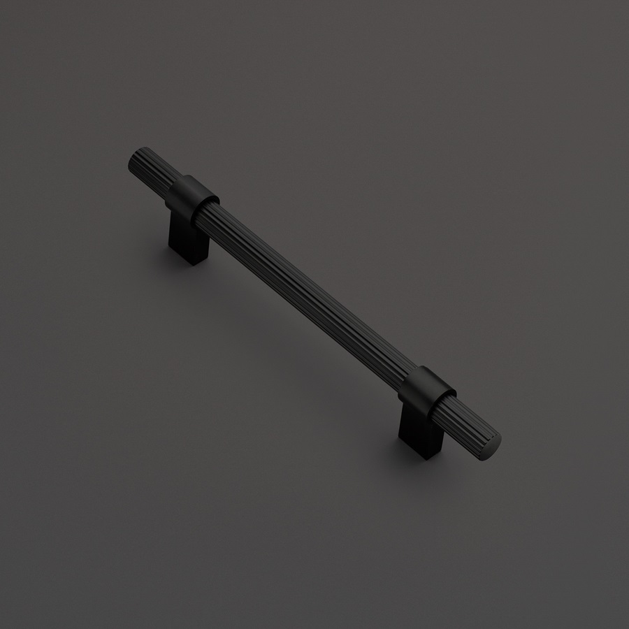 фото Ручка-скоба АСТРЕЯ, 128 мм, черный матовый