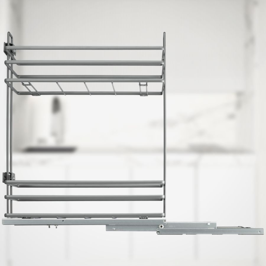 фото Выдвижная корзина VESPLINE двухуровневая в нижнюю базу 300 мм с доводчиком