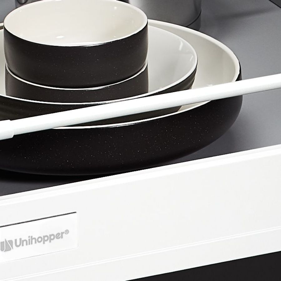 фото Продольный рейлинг 500мм (L+R) белый для установки на любой высоте