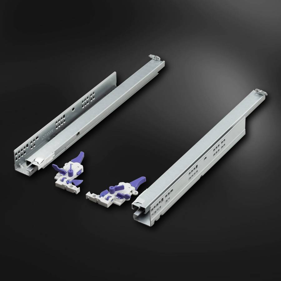 фото Направляющие 500 мм UNIHOPPER скрытого типа с 3D регулировкой, с доводчиком