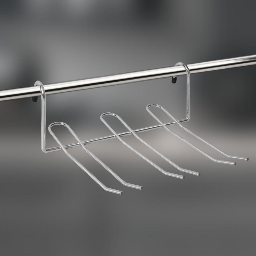 фото Полка для бокалов ВJ003В-3 ALBA 230x180x90 мм хром