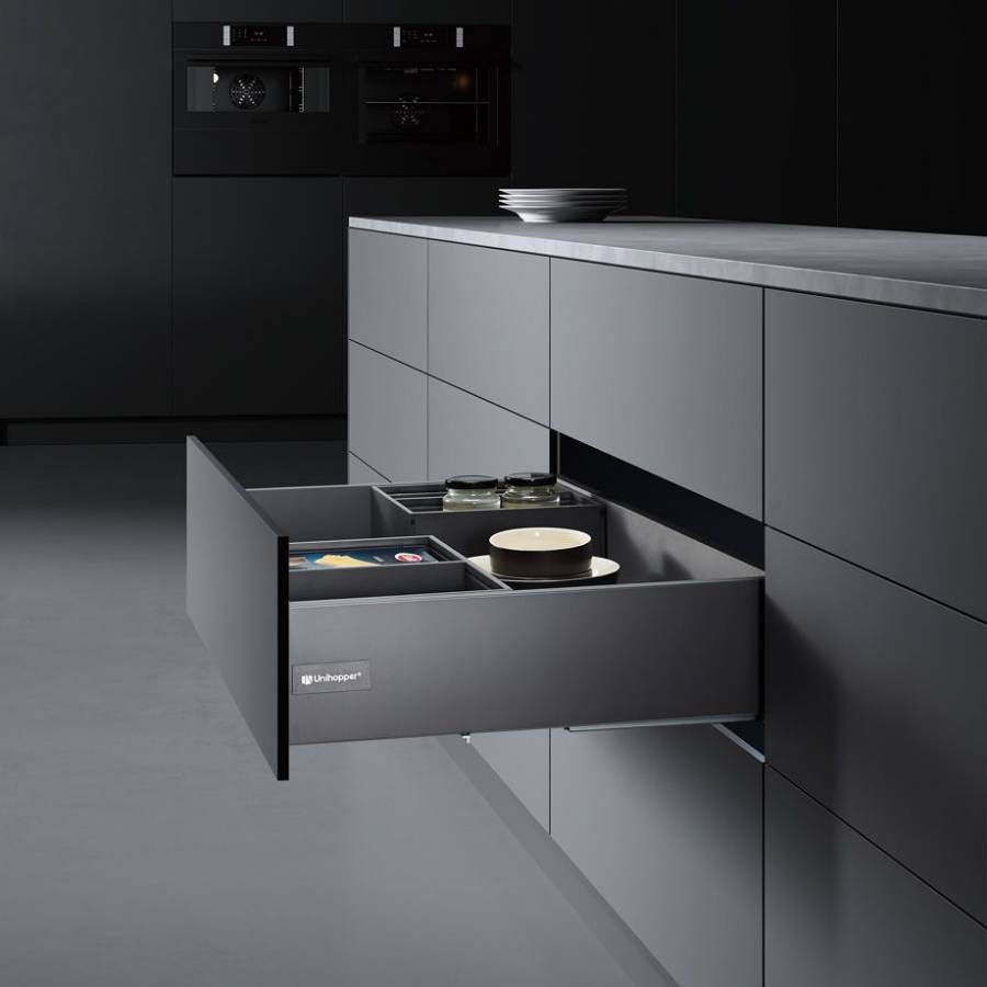 фото Комплект выдвижного ящика Unihopper Magic Box, 170*450 мм, с доводчиком, графит