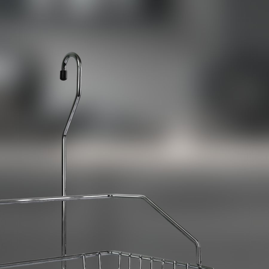 фото Полка одинарная с держателем для полотенца CWJ220-2 ALBA 375x190x310мм