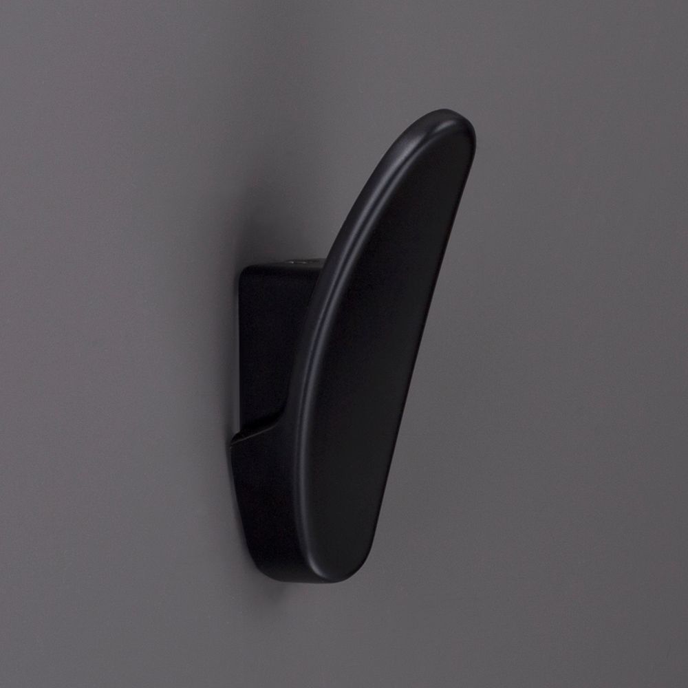 фото Крючок ЛОКИ однорожковый, черный матовый