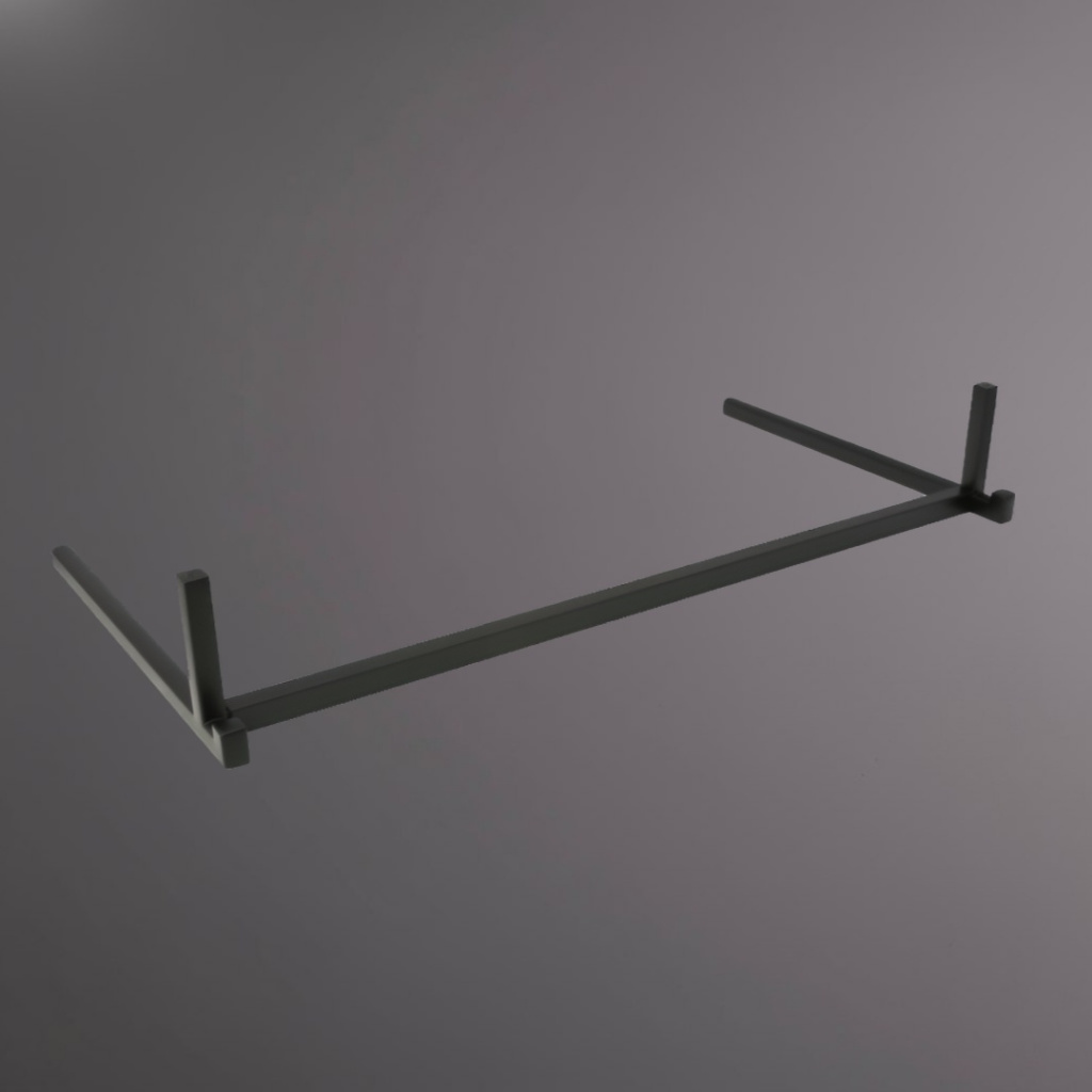 фото Вешалка П-образная для установки под полку, черная