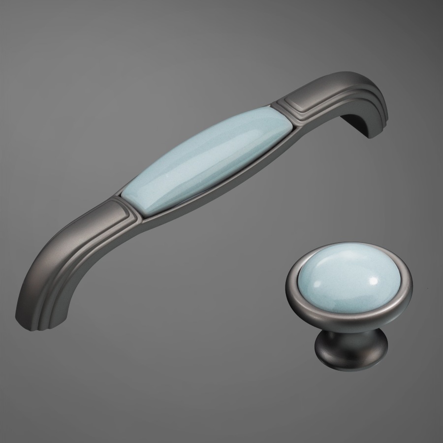 фото Ручка-кнопка АИДА, серый матовый