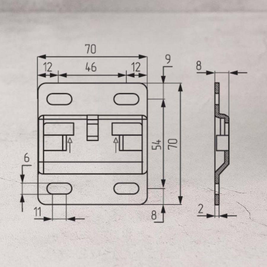 фото Подвеска каркаса регулируемая, комплект с площадками, белой заглушкой и винтами