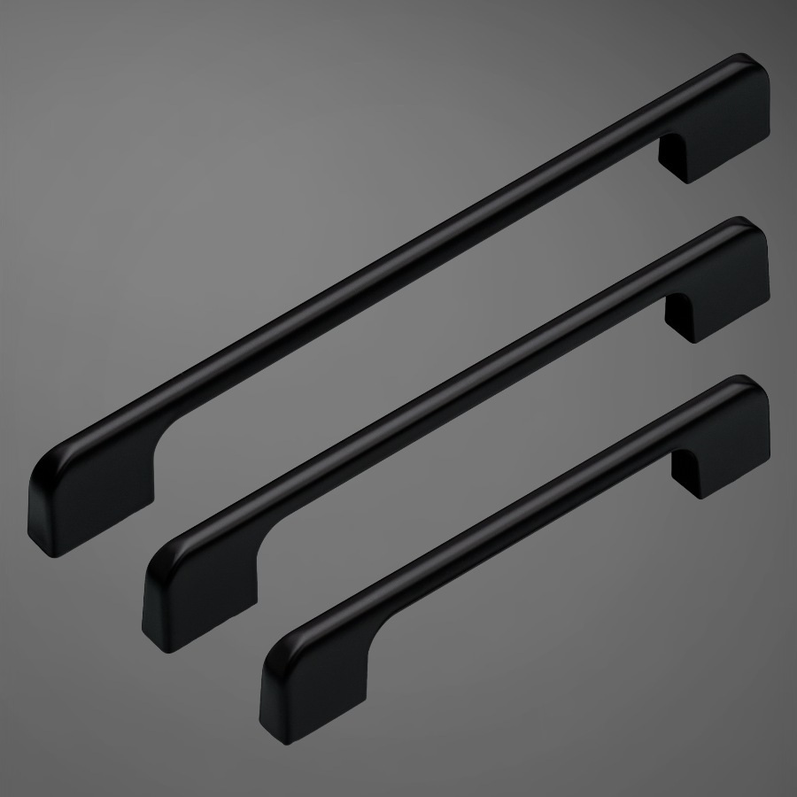 фото Ручка-скоба НИКС, 128 мм, черный матовый