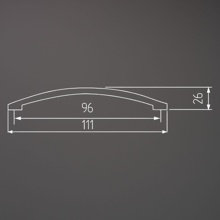 фото Ручка-скоба ПЕРСЕЙ, 96 мм, медь полированная