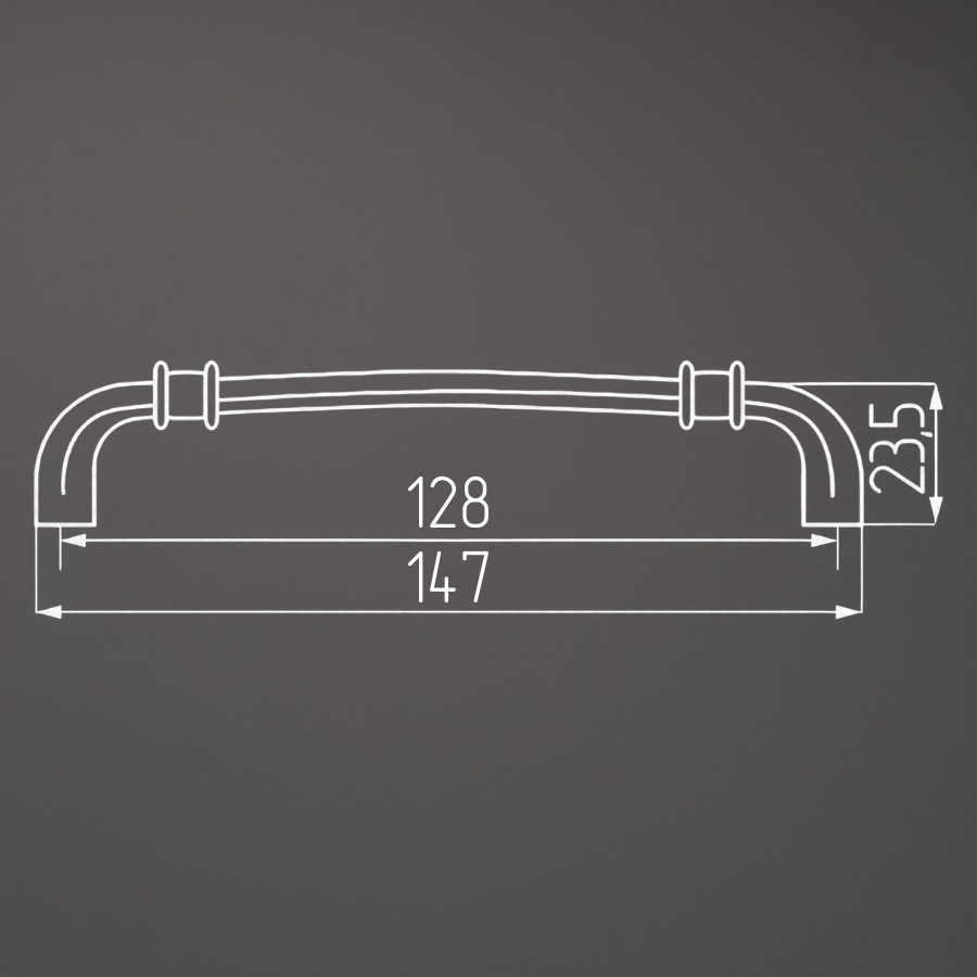 фото Ручка-скоба МЕИССА, 128 мм, бронза античная