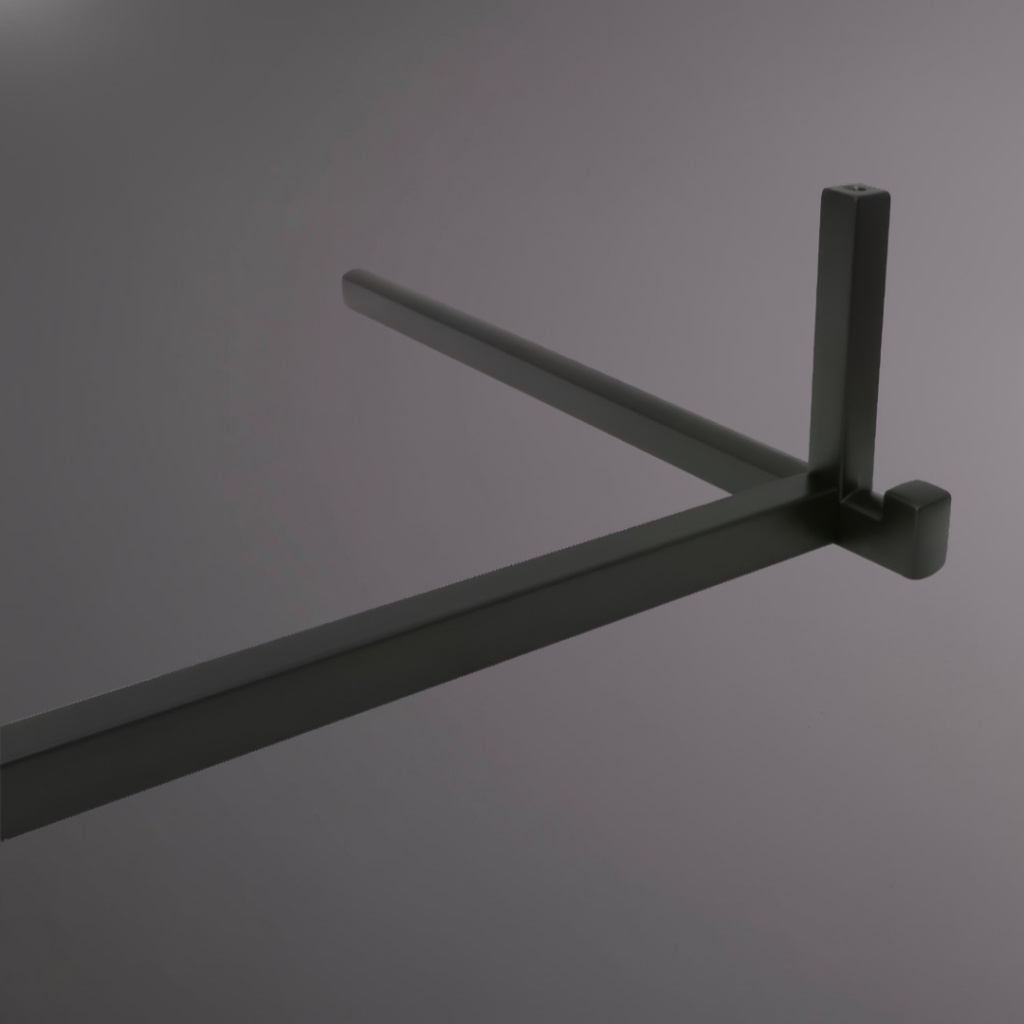 фото Вешалка П-образная для установки под полку, черная