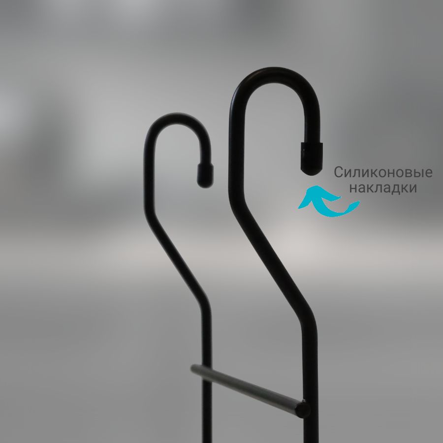 фото Полка одинарная CWJ306L-2 ALBA 280х165х240мм Черный матовый